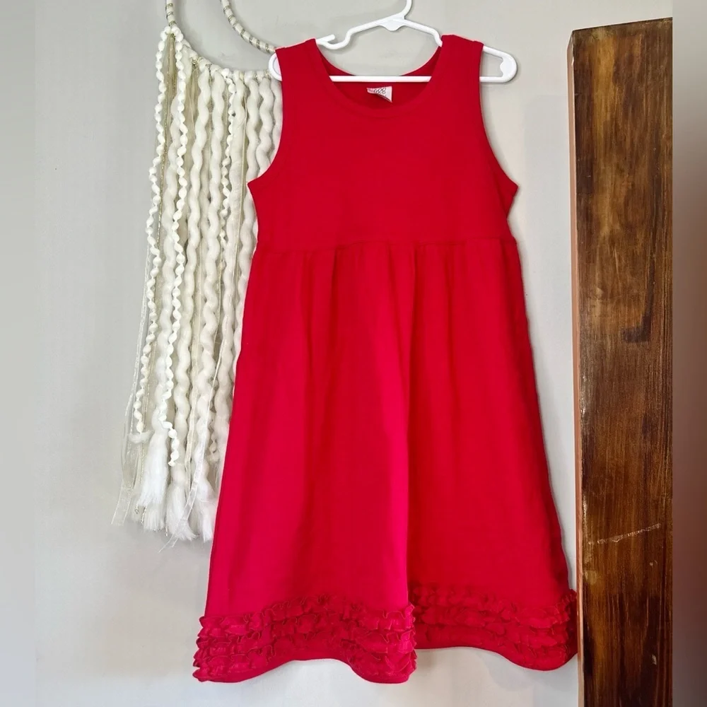 10 BB blanks Boutique Ruffle Dress Red - Picture 1 of 3